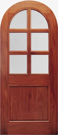 Buy a front door for your home online | Wood and glass round top single
