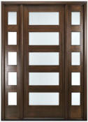 8 foot modern door with sidelites