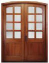 Arch top double doors with radius top for exterior home use