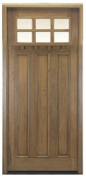 craftsman door with dentil shelf and 6 little windows