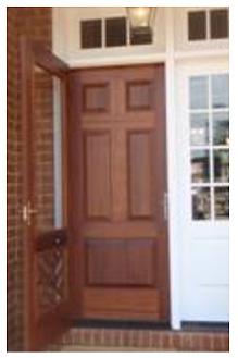 mahogany storm door