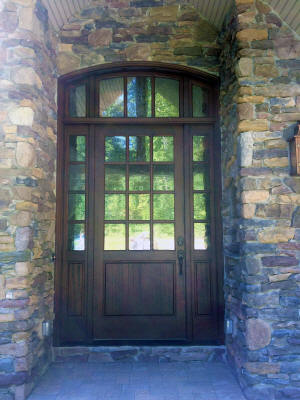 12 lite entry door with sidelights and transom