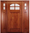 Craftsman doors made from mahogany, cherry or chestnut wood