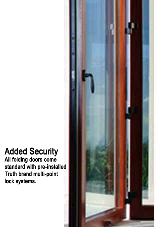 All folding doors come standard with pre-installed multi-point locks