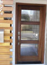 Modern wood and glass entry doors made in USA