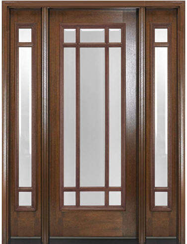 9-Marginal Lite Exterior Door and Sidelites in your choice of wood type
