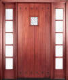 Wood door with speakeasy